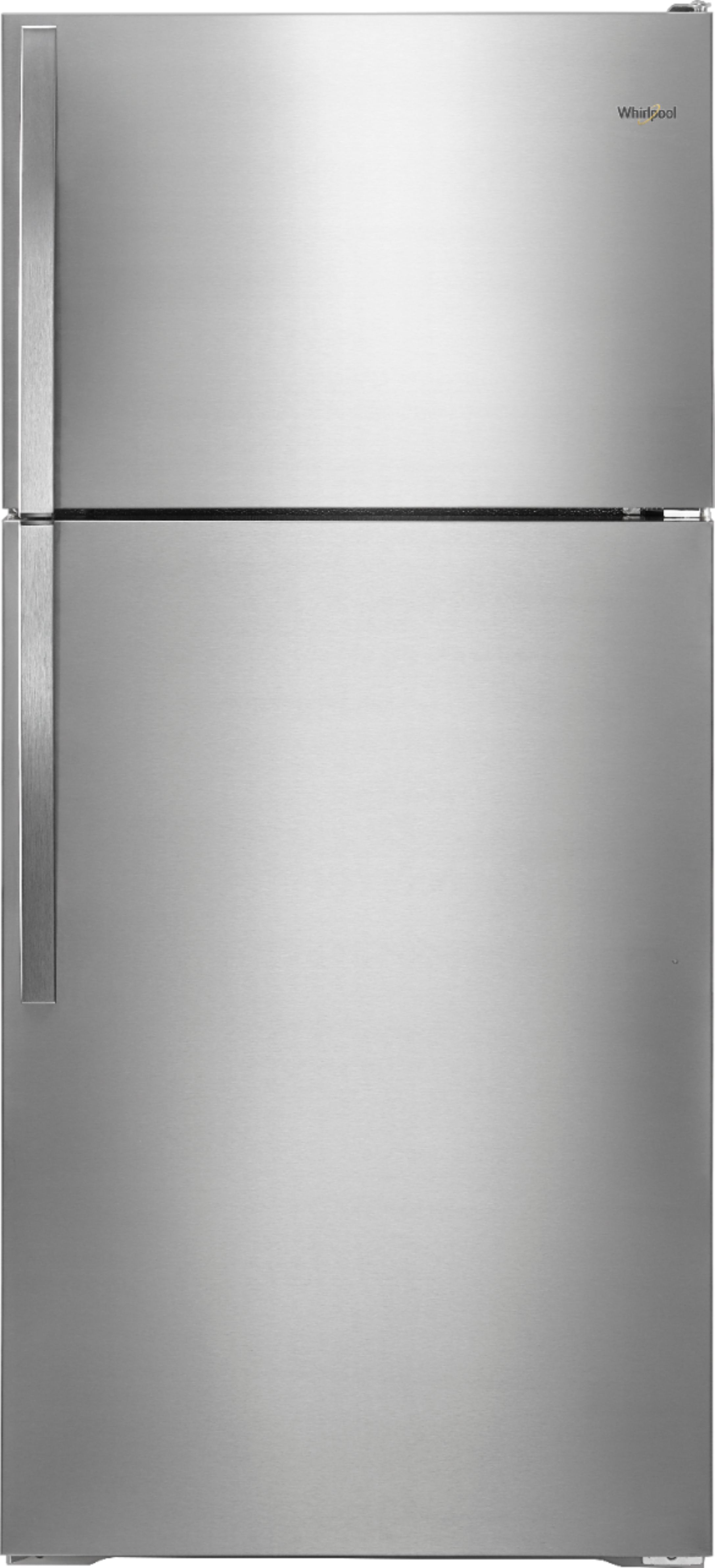 Whirlpool 14.3 Cu. Ft. Top-Freezer Refrigerator Monochromatic Stainless ...