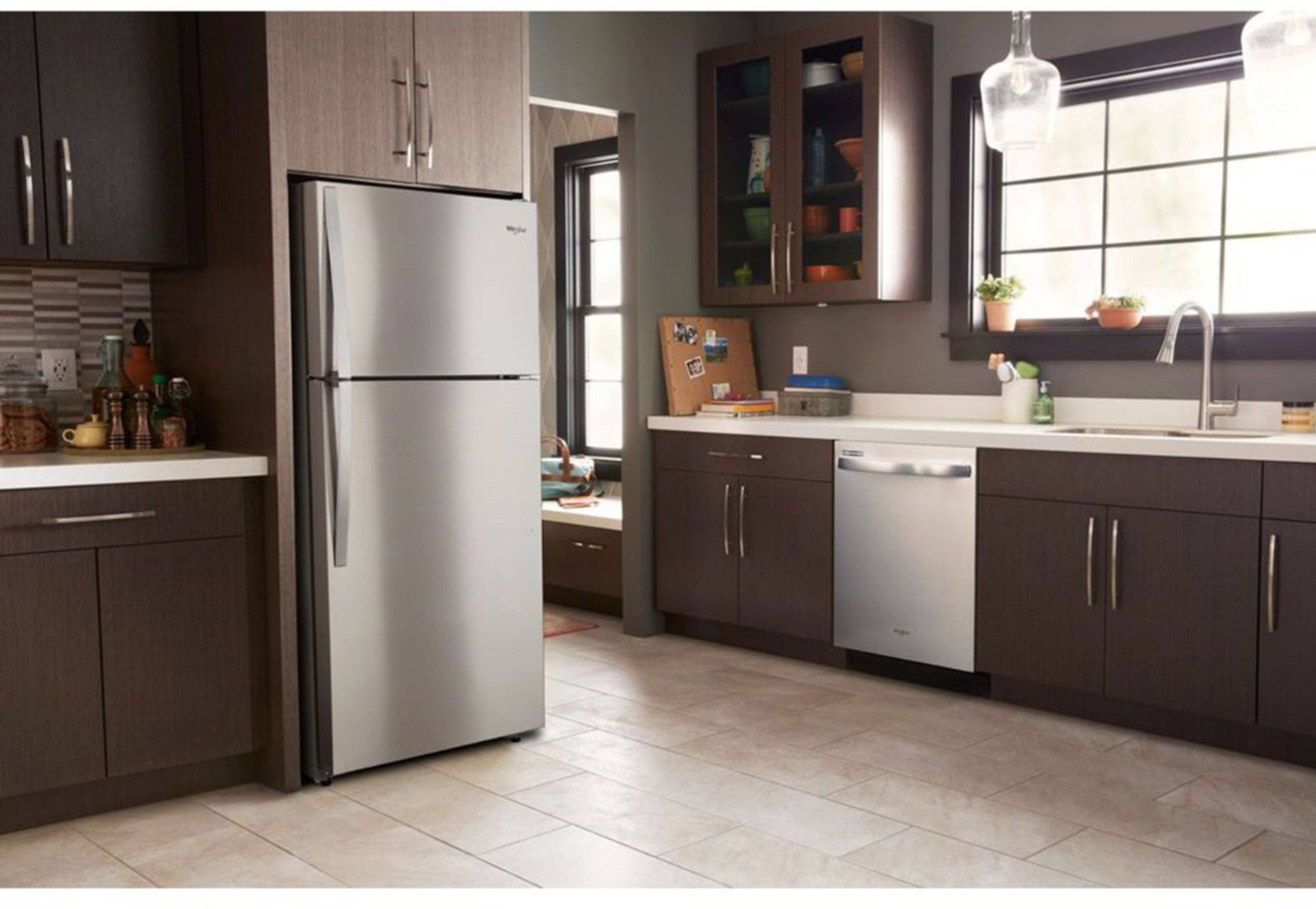 Alt View 11. Whirlpool - 14.3 Cu. Ft. Top-Freezer Refrigerator - Monochromatic Stainless Steel.