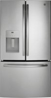 GE - 25.5 Cu. Ft. French Door Refrigerator - Stainless steel - Front_Zoom
