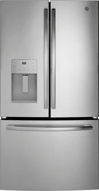 Ge 25 5 Cu Ft French Door Refrigerator Stainless Steel Gfe26jsmss Best Buy