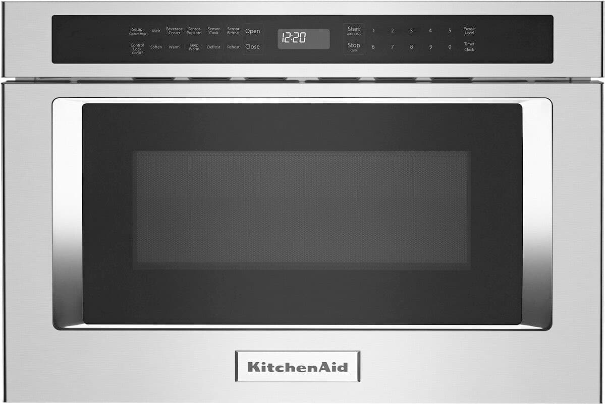 Front. KitchenAid - 24" 1.2 Cu. Ft. Built-In Microwave Drawer - Stainless Steel.