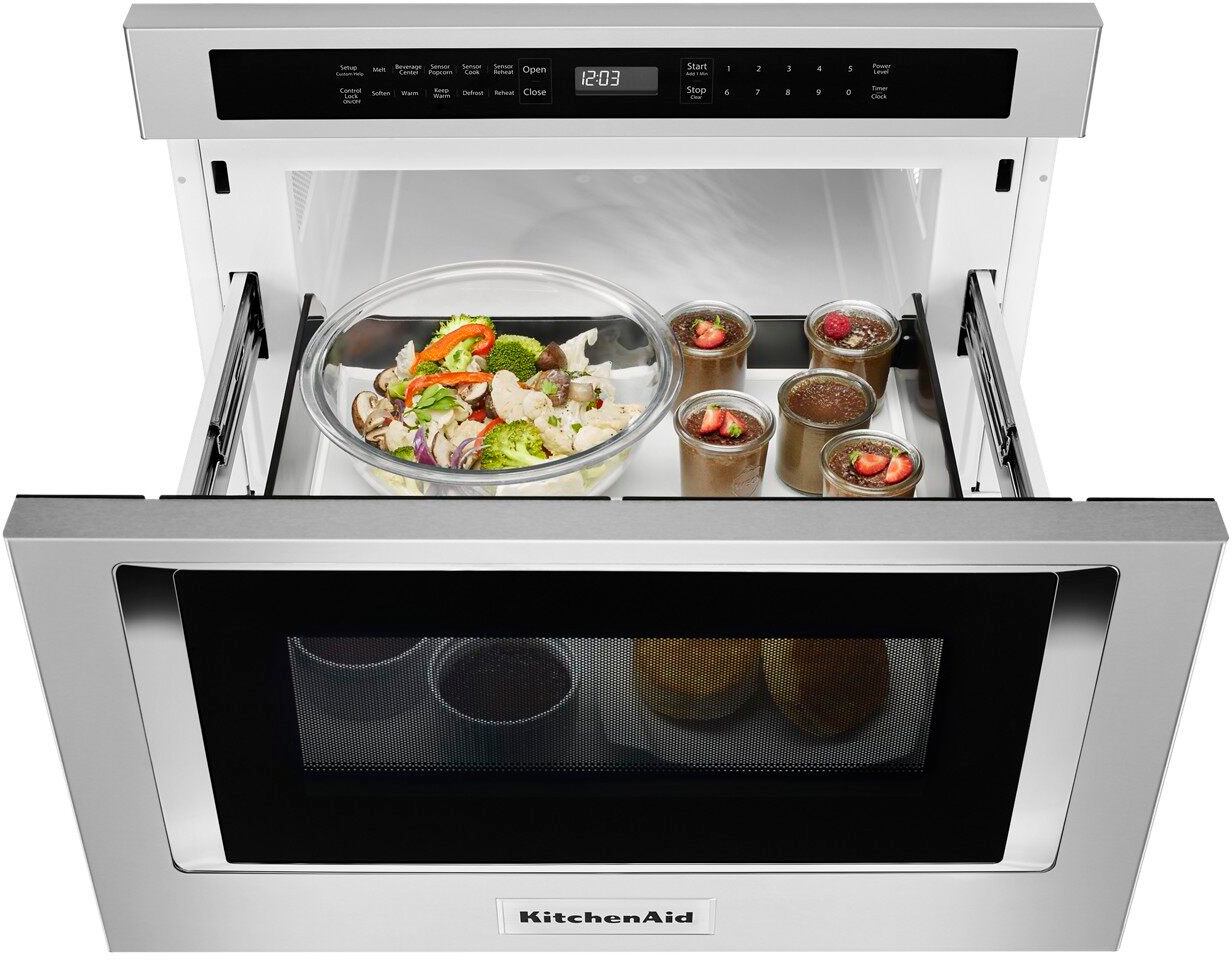 KitchenAid - 24" 1.2 Cu. Ft. Built-In Microwave Drawer - Stainless