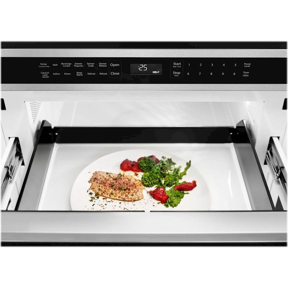 Alt View 17. KitchenAid - 24" 1.2 Cu. Ft. Built-In Microwave Drawer - Stainless Steel.