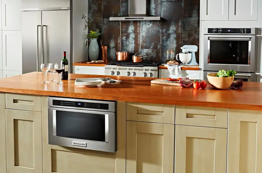Alt View 21. KitchenAid - 24" 1.2 Cu. Ft. Built-In Microwave Drawer - Stainless Steel.