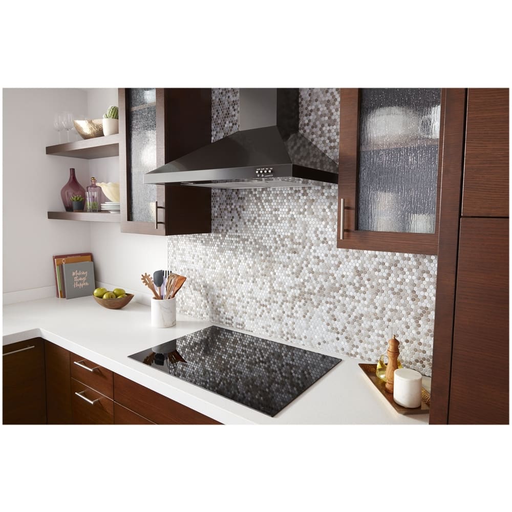 Alt View 11. Whirlpool - 30" Convertible Range Hood - Black stainless steel.