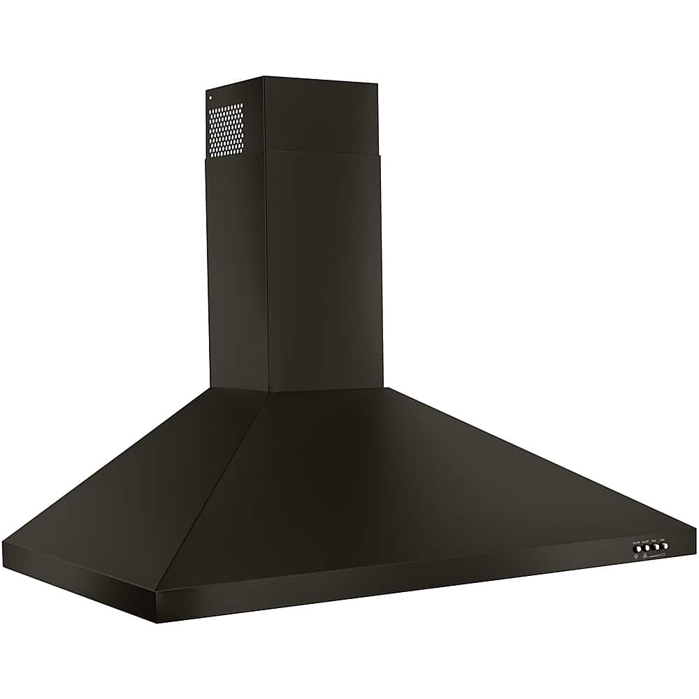 Left. Whirlpool - 30" Convertible Range Hood - Black stainless steel.