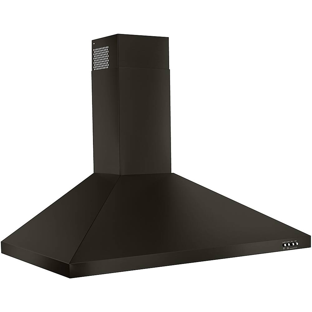 Left. Whirlpool - 30" Convertible Range Hood - Black stainless steel.