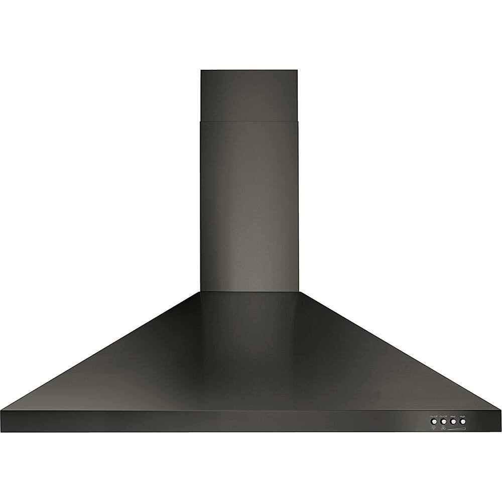 Front. Whirlpool - 36" Convertible Range Hood - Black stainless steel.