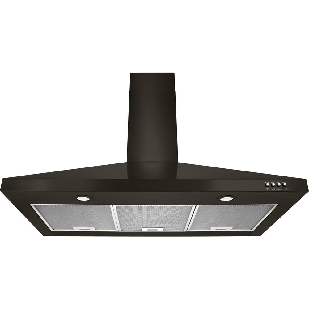 Alt View 12. Whirlpool - 36" Convertible Range Hood - Black stainless steel.