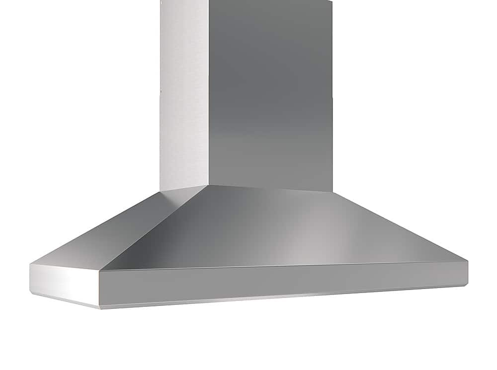 Left View: Zephyr - Titan 54 in. External Wall Mount Range Hood in Stainless Steel - Stainless steel