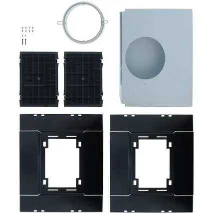 Front. Zephyr - Recirculating Kit for ZOM for Range Hood - Black.