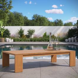 Tahoe Outdoor Patio Acacia Wood Coffee Table by Modway - Natural
