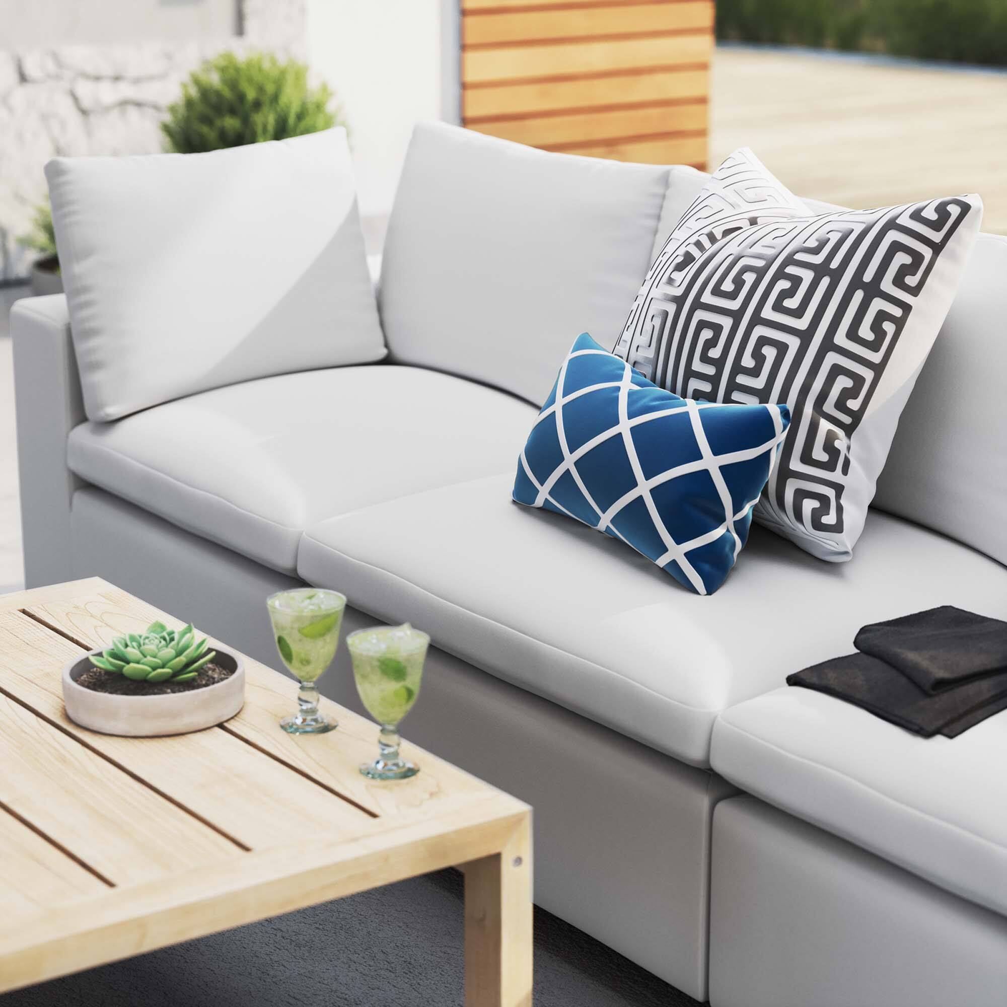 Back. Modway - Commix Sunbrella® Outdoor Patio Sofa by Modway - White.