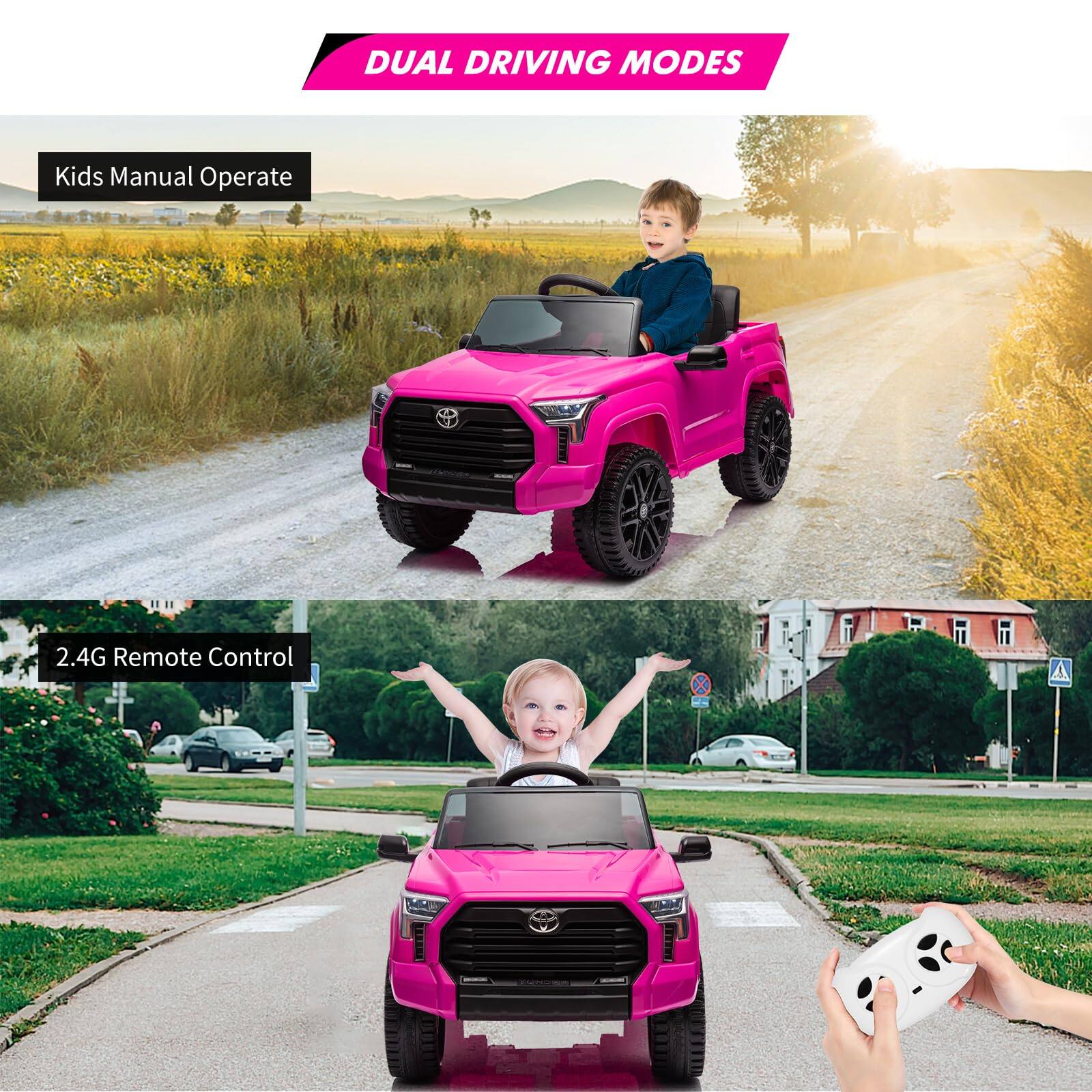 DUAL DRIVING MODES

Kids Manual Operate

2.4G Remote Control