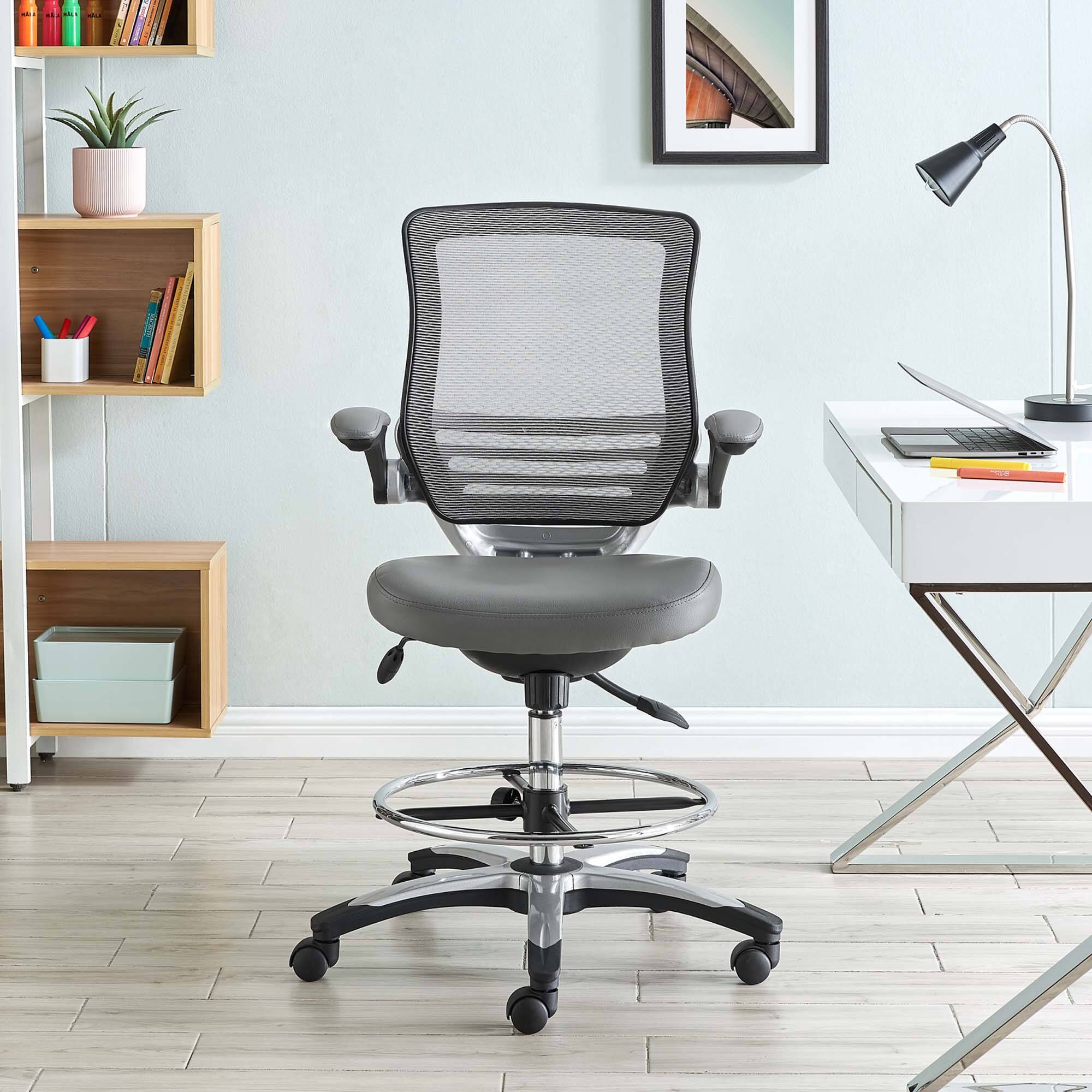 Alt View 6. Modway - Edge Drafting Chair by Modway - Gray.