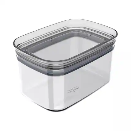 Front. OU - OU Airtight Food Storage Container 2.8cup, Plastic Food Storage Container with Leak Proof Lid - Clear.