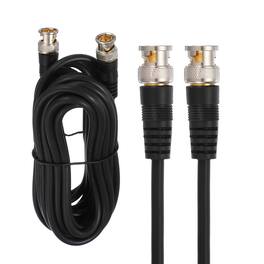 Unique Bargains - BNC Male to BNC Male Coaxial Cable Cord 16.5FT 70-Ohm Extension Wire for DVR CCTV Security Camera System Monitor - Black