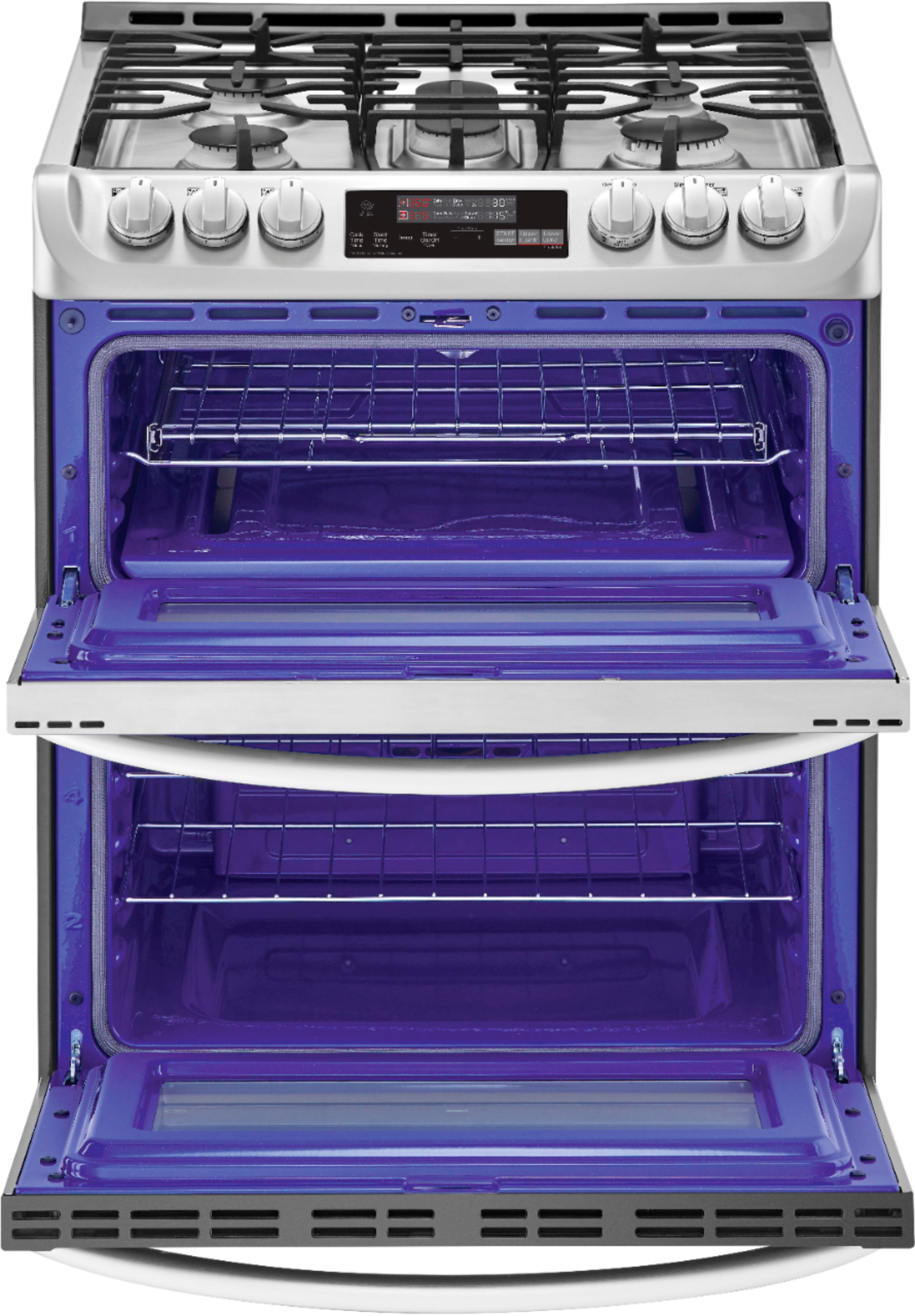 LG 6.9 cu. ft. Double Oven Gas Range with ProBake Convection Oven, Self  Clean and EasyClean in Stainless Steel LDG4313ST - The Home Depot