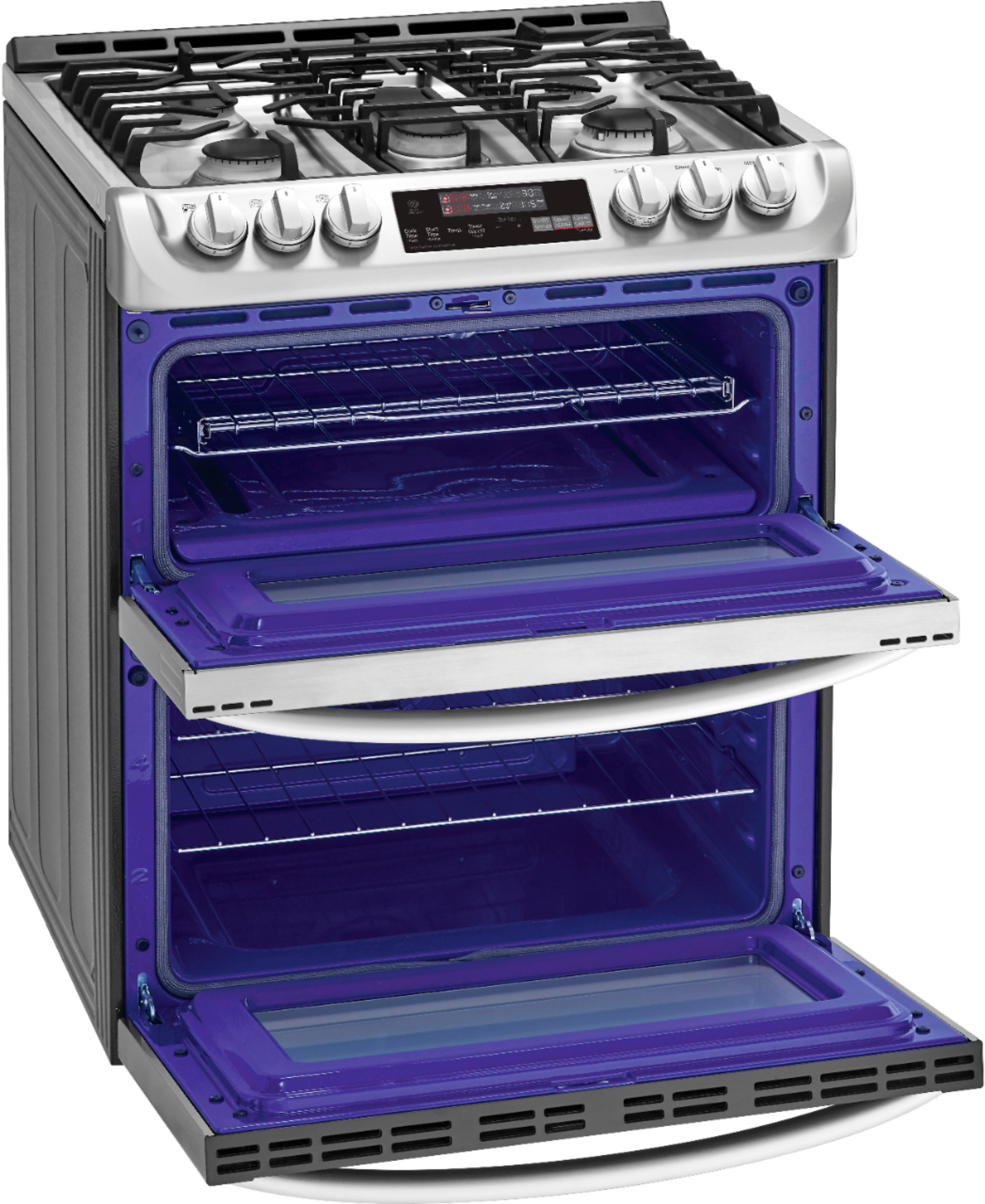 LG 6.9 cu. ft. Smart GAS Double Oven Range with Built-In Air Fry