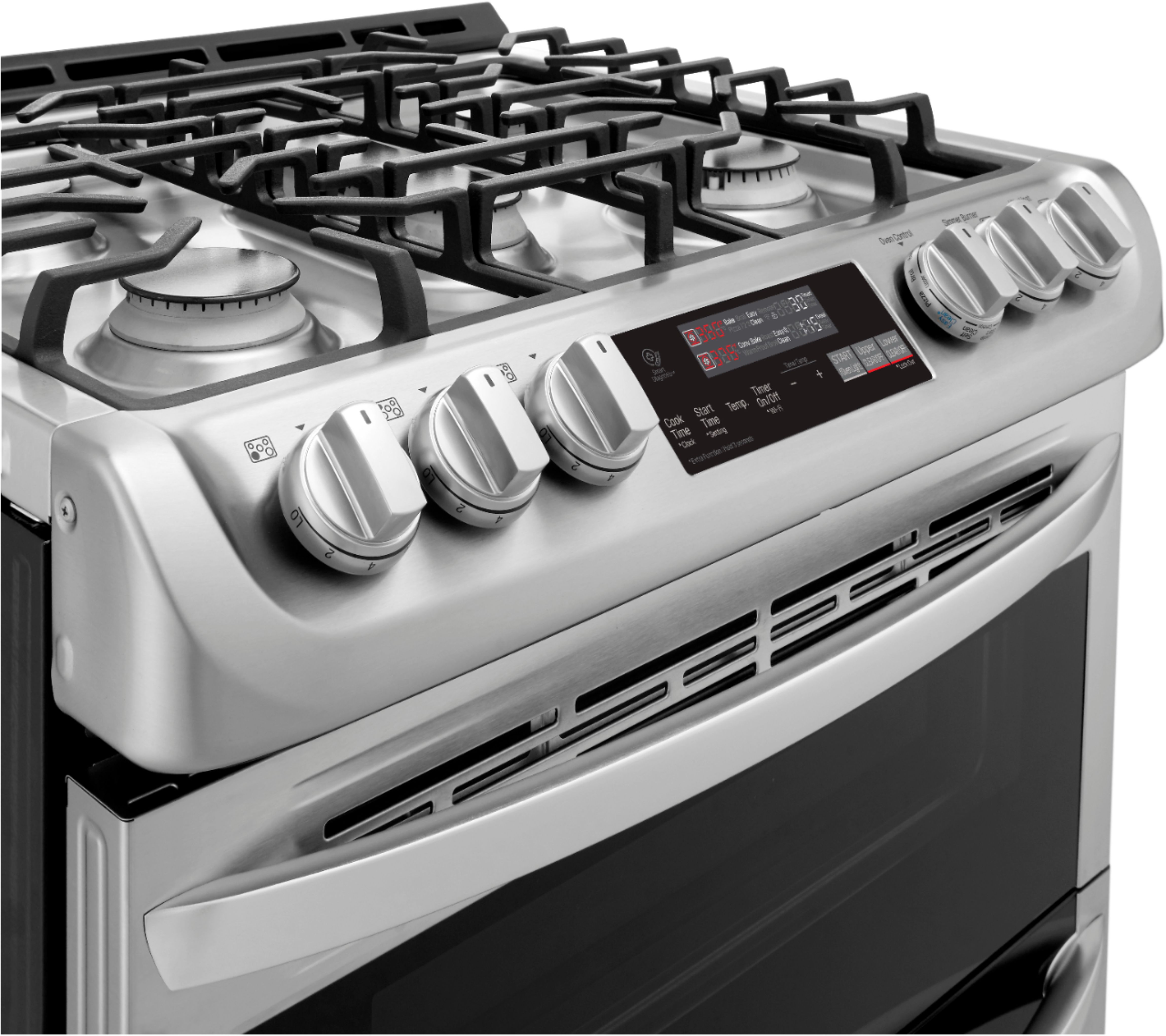 LG 6.9 Cu. Ft. Slide-In Double Oven Gas True Convection Range with  EasyClean and InstaView Stainless Steel LTGL6937F - Best Buy