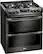 Angle. LG - 6.9 Cu. Ft. Slide-In Double Oven Gas True Convection Range with EasyClean and ThinQ Technology - Black Stainless Steel.