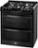 Left. LG - 6.9 Cu. Ft. Self-Cleaning Slide-In Double Oven Gas Smart Wi-Fi Range with ProBake Convection - Matte Black Stainless Steel.