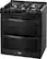Left. LG - 6.9 Cu. Ft. Self-Cleaning Slide-In Double Oven Gas Smart Wi-Fi Range with ProBake Convection - Matte Black Stainless Steel.