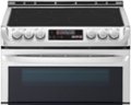 Alt View Zoom 1. LG - 7.3 Cu. Ft. Self-Clean Slide-In Double Oven Electric Smart Wi-Fi Range with ProBake Convection - Stainless steel.