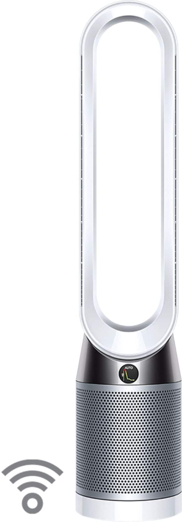 Front. Dyson - TP04 Pure Cool Tower 800 Sq. Ft. Air Purifier - White/Silver.