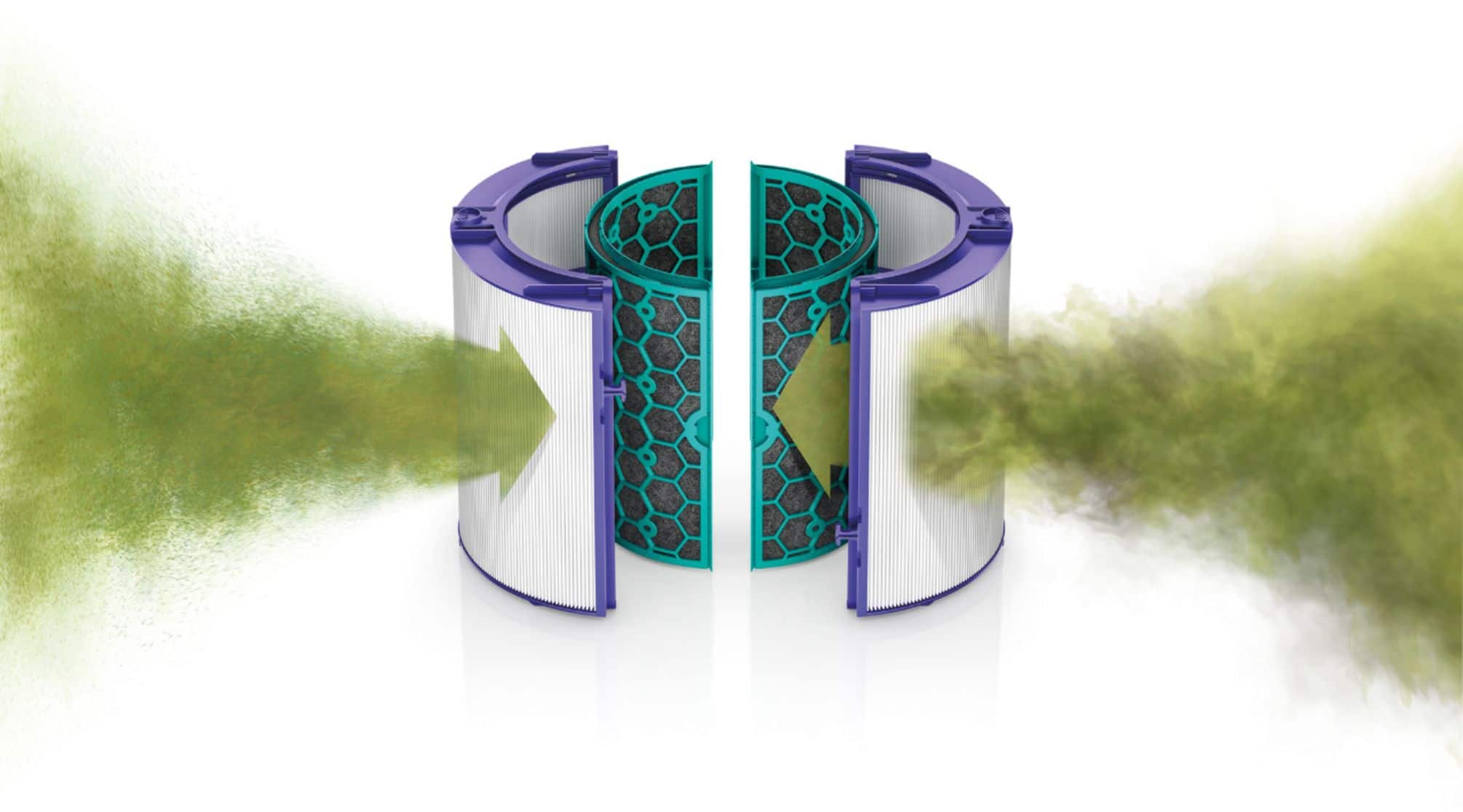 Alt View 11. Dyson - TP04 Pure Cool Tower 800 Sq. Ft. Air Purifier - White/Silver.