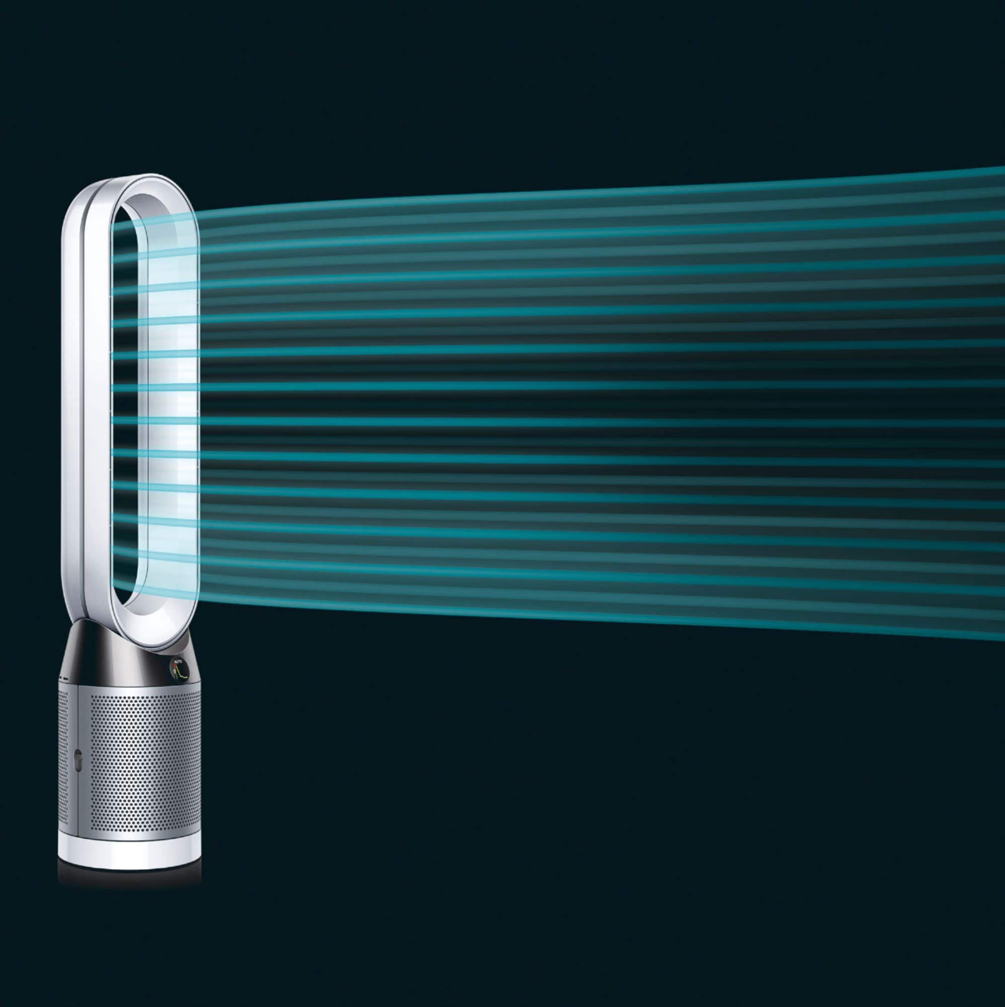 Alt View 16. Dyson - TP04 Pure Cool Tower 800 Sq. Ft. Air Purifier - White/Silver.