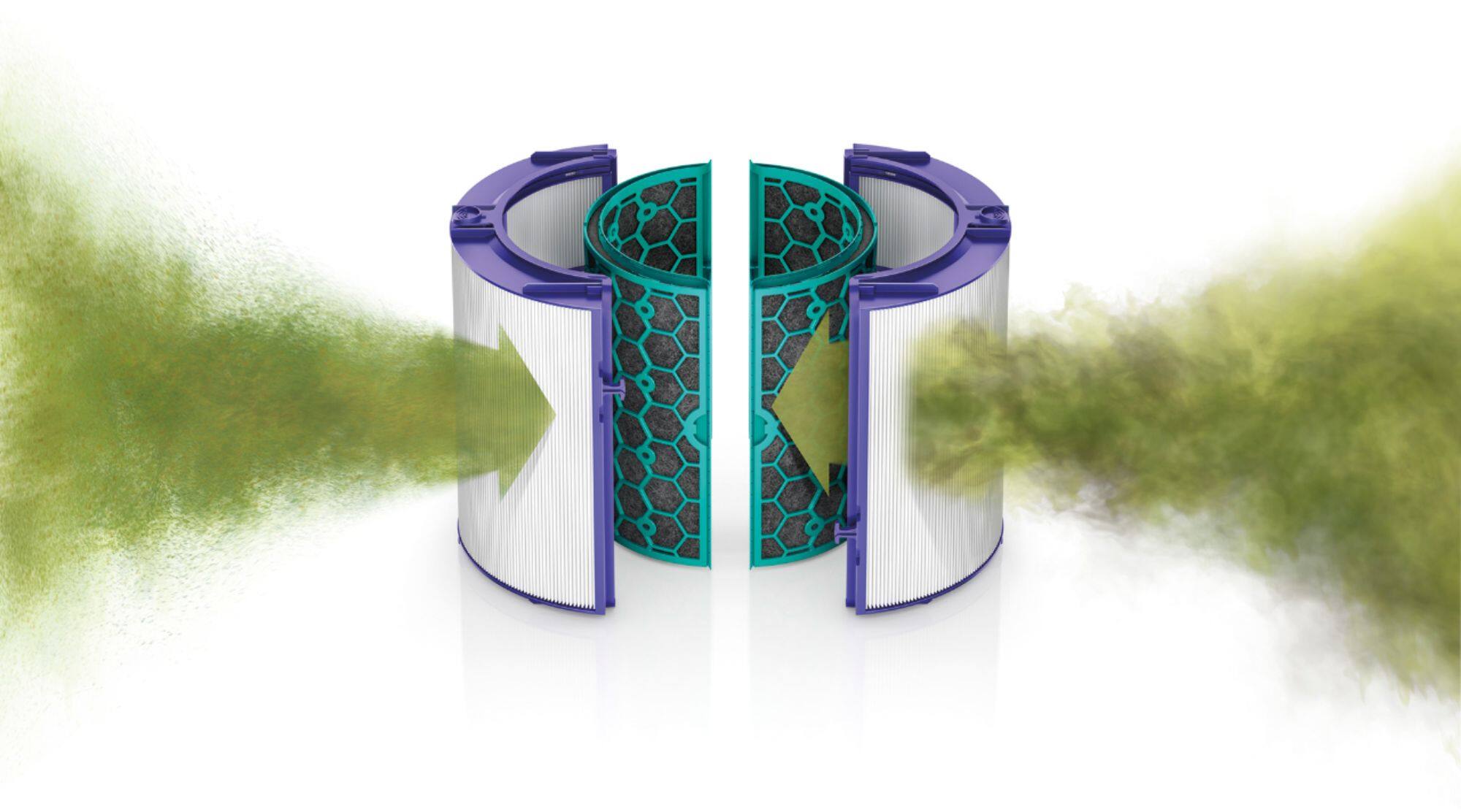 Alt View 12. Dyson - TP04 Pure Cool Tower 800 Sq. Ft. Air Purifier - Iron/Blue.