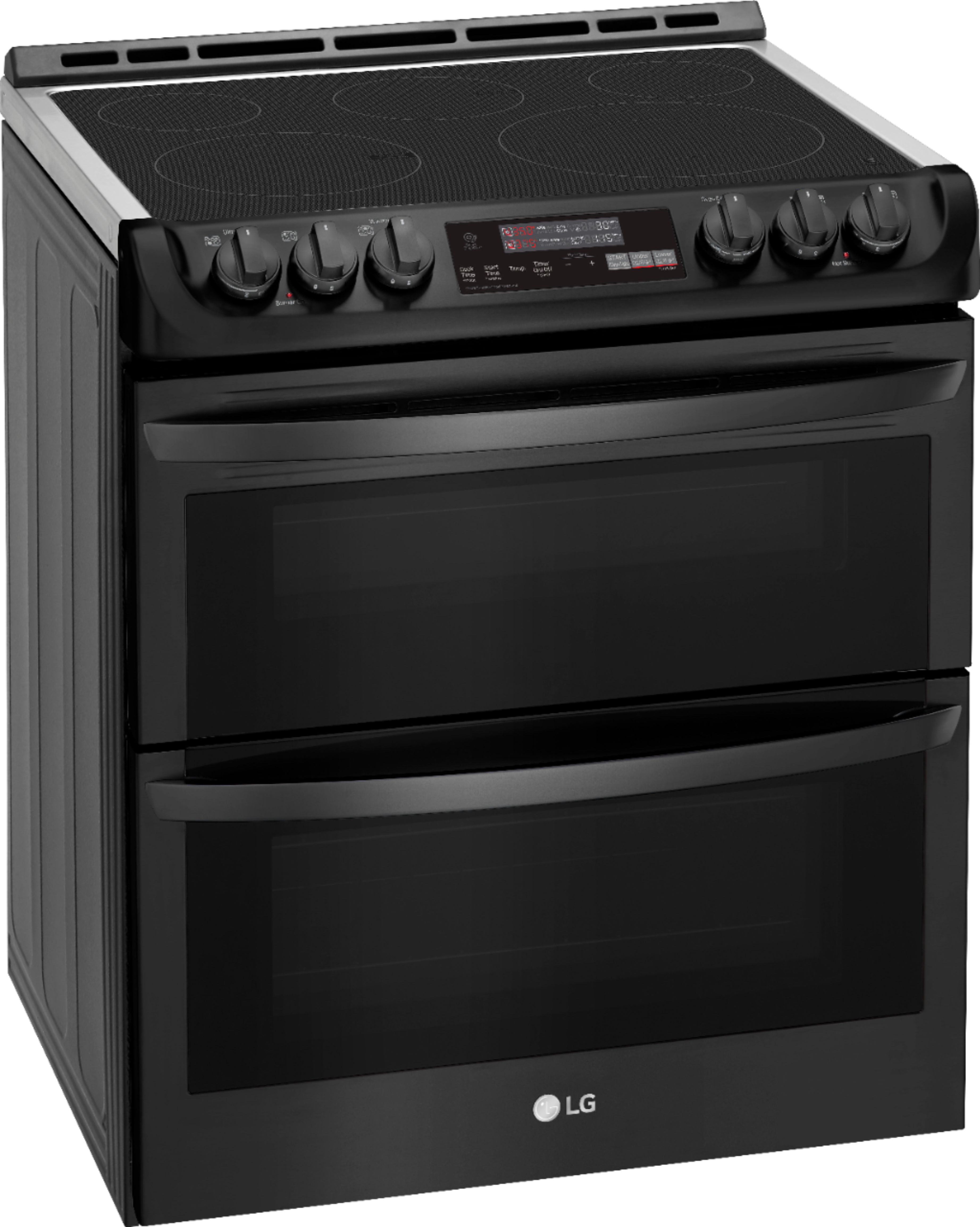 Angle View: KitchenAid - 6.4 Cu. Ft. Self-Cleaning Freestanding Electric Convection Range - Stainless steel
