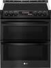 LG - 7.3 Cu. Ft. Smart Slide-In Double Oven Electric True Convection Range with EasyClean and 3-in-1 Element - Black-Front_Standard