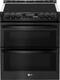 LG - 7.3 Cu. Ft. Smart Slide-In Double Oven Electric True Convection Range with EasyClean and 3-in-1 Element - Black-Front_Standard