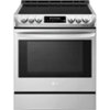 LG - 6.3 Cu. Ft. Slide-In Electric Induction True Convection Range with SmoothTouch Glass Controls - Stainless steel
