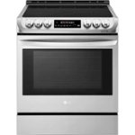 Front. LG - 6.3 Cu. Ft. Slide-In Electric Induction True Convection Range with EasyClean and SmoothTouch Glass Controls - Stainless Steel.