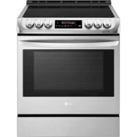 LG - 6.3 Cu. Ft. Self-Cleaning Slide-In Electric Induction Smart Wi-Fi Range with ProBake Convection - Stainless steel - Front_Zoom