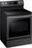 Angle. Samsung - 5.9 Cu. Ft. Self-Cleaning Freestanding Fingerprint Resistant Electric Convection Range - Black stainless steel.