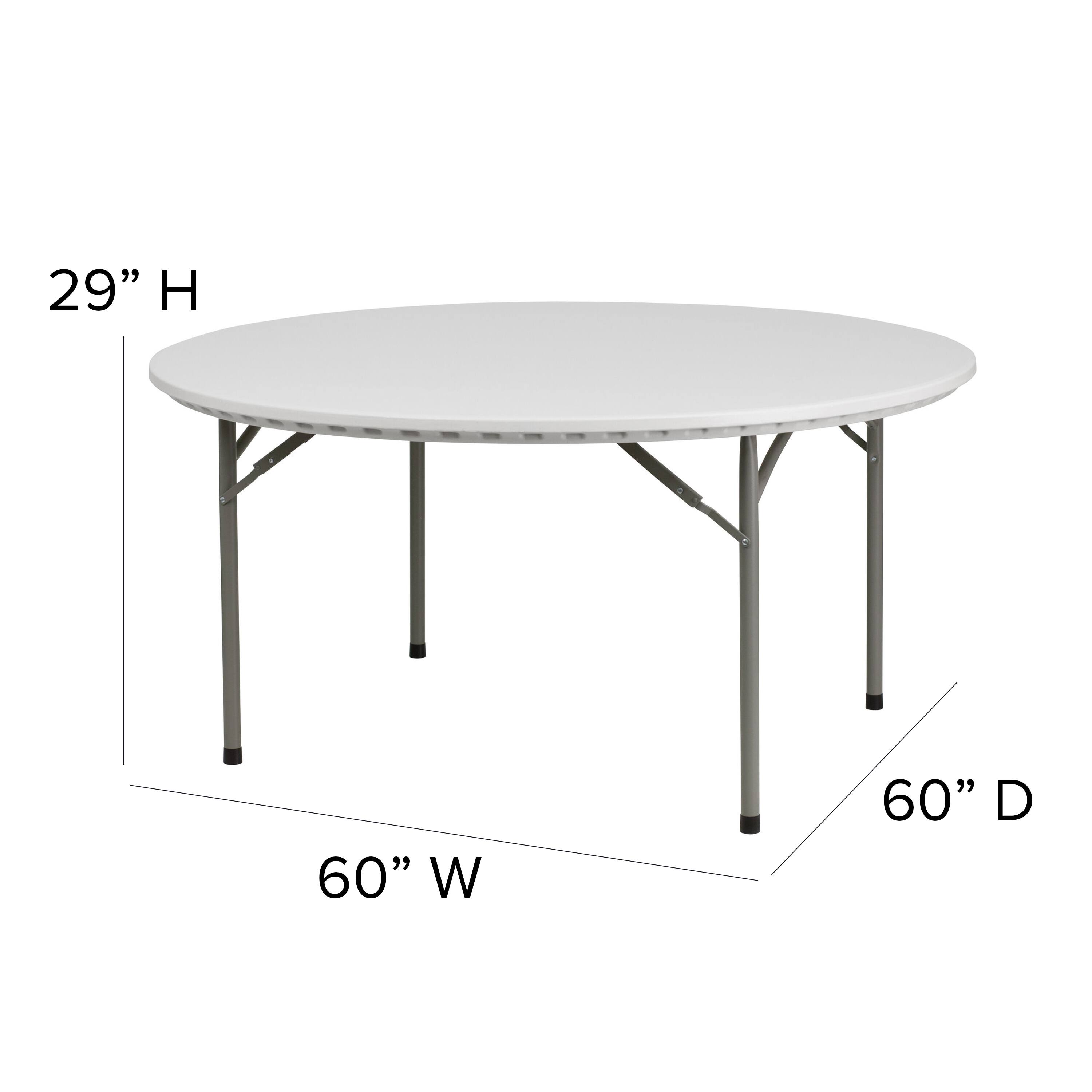 Alt View 12. Alamont Home - Kathryn 5-Foot Round Granite White Plastic Folding Table - Banquet / Event Folding Table - Granite White.