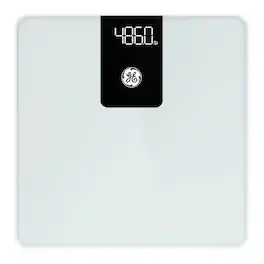 GE - Bluetooth Body Weight Scale, 500lb Digital Bathroom Scale with BMI, Accurate Electronic Weighing Device - White