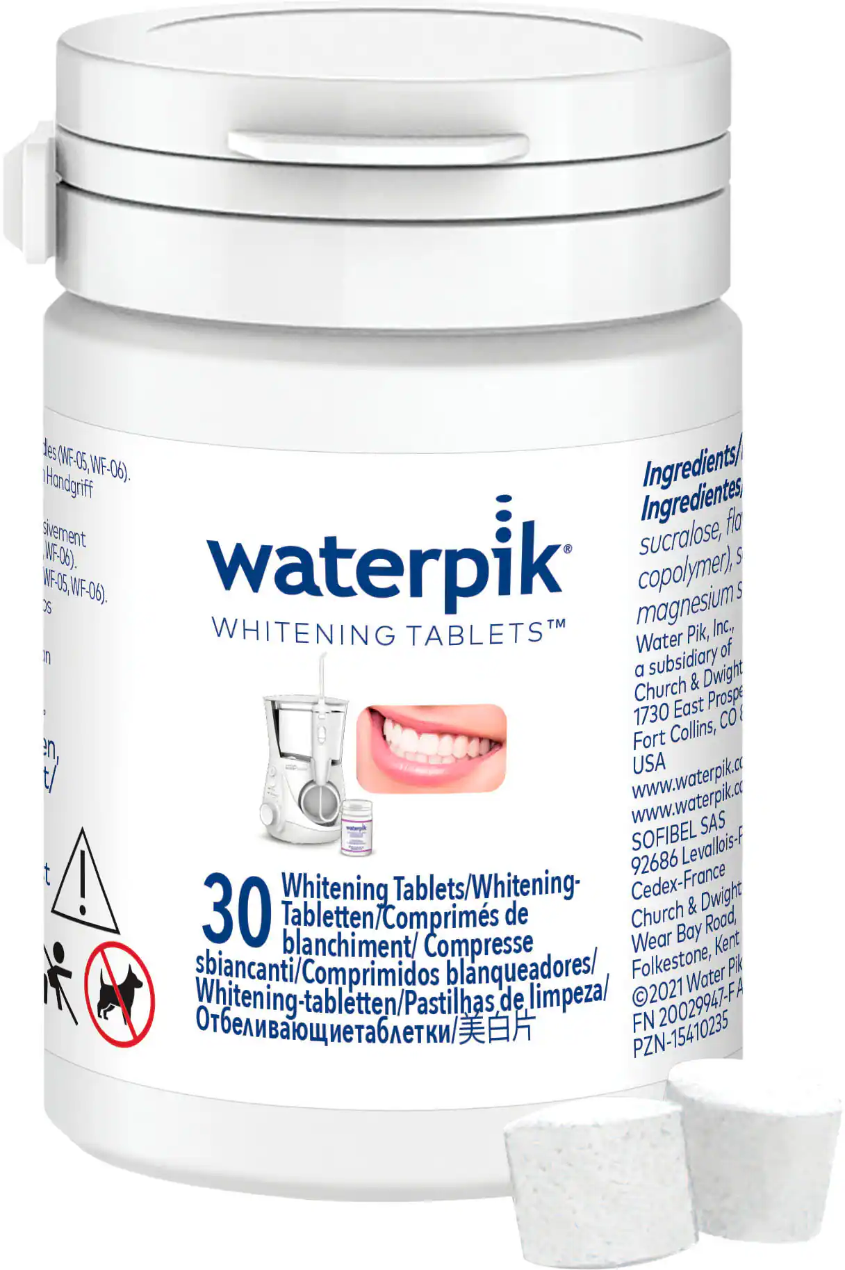 Angle. Waterpik - Fresh Mint Whitening Refill Tablets (30 Count) - White.