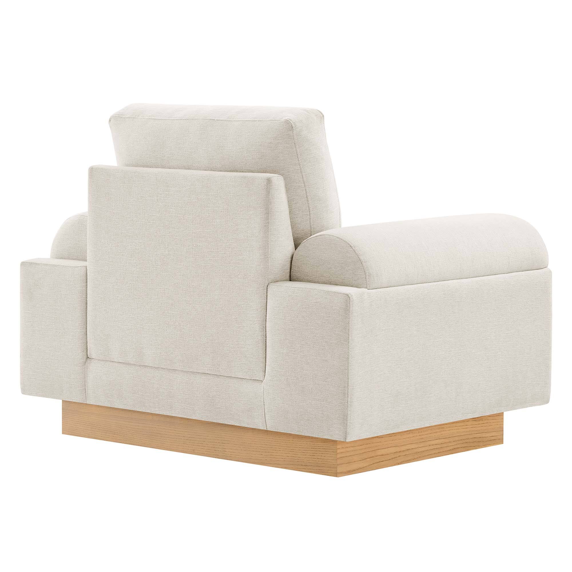 Alt View 1. Modway - Oasis Upholstered Fabric Armchair by Modway - White.