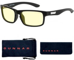 GUNNAR - Gaming & Computer Glasses - Enigma, Onyx, Amber Tint - Onyx - Front_Zoom