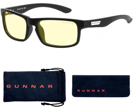 Front Zoom. Gunnar - Enigma Gaming Glasses with Anti-reflective Coating, Amber Lenses - Onyx.