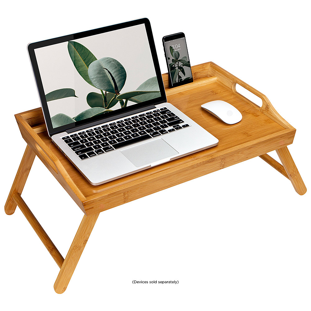 LapGear - Bamboo Media Bed Tray for 17.3" Laptop or Tablet - Natural