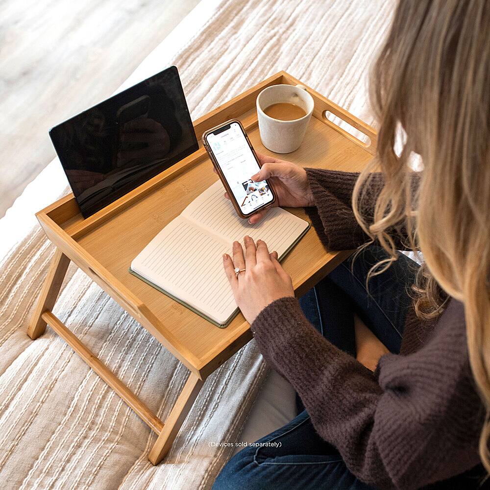 Alt View 12. LapGear - Bamboo Media Bed Tray for 17.3" Laptop or Tablet - Natural.