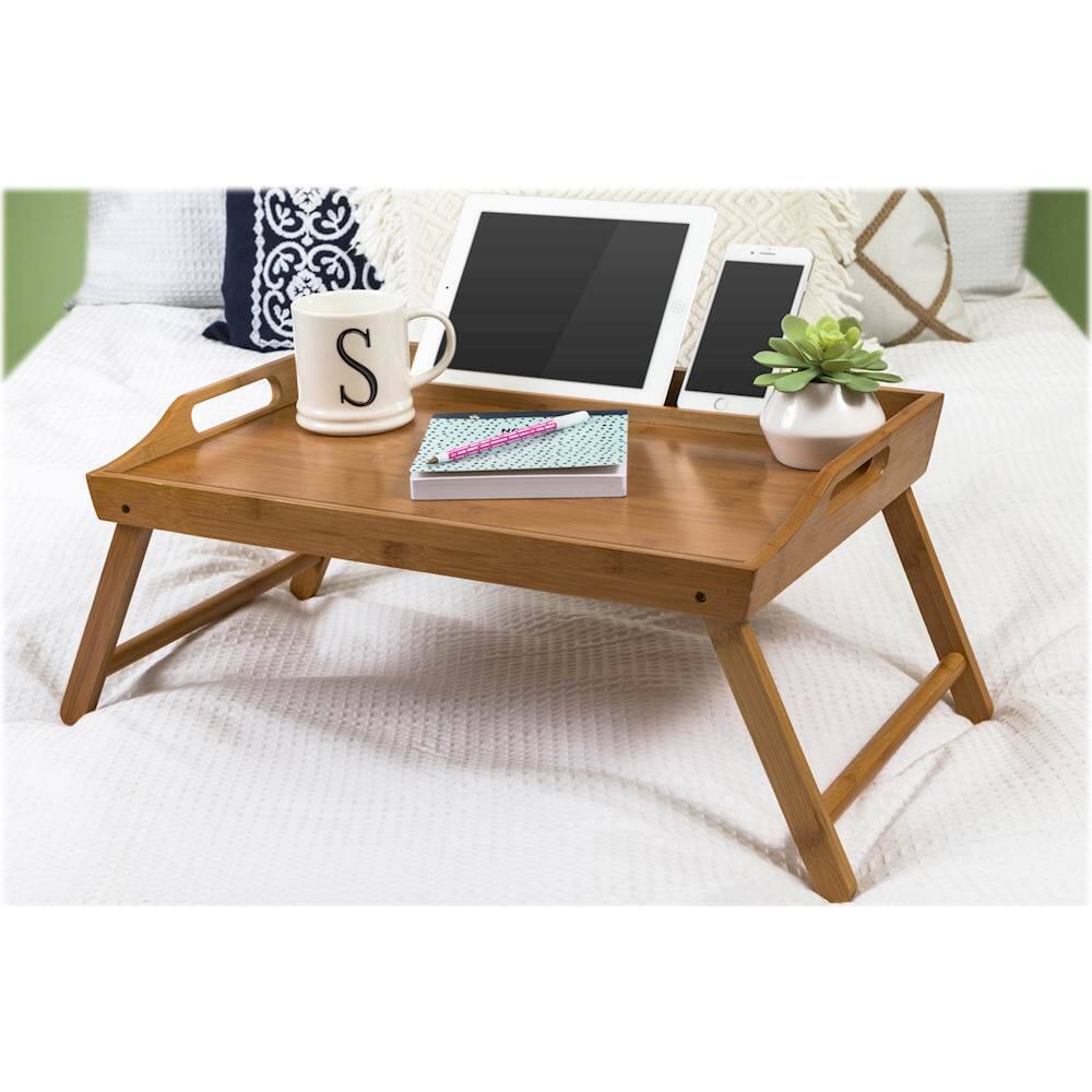 Alt View 13. LapGear - Bamboo Media Bed Tray for 17.3" Laptop or Tablet - Natural.