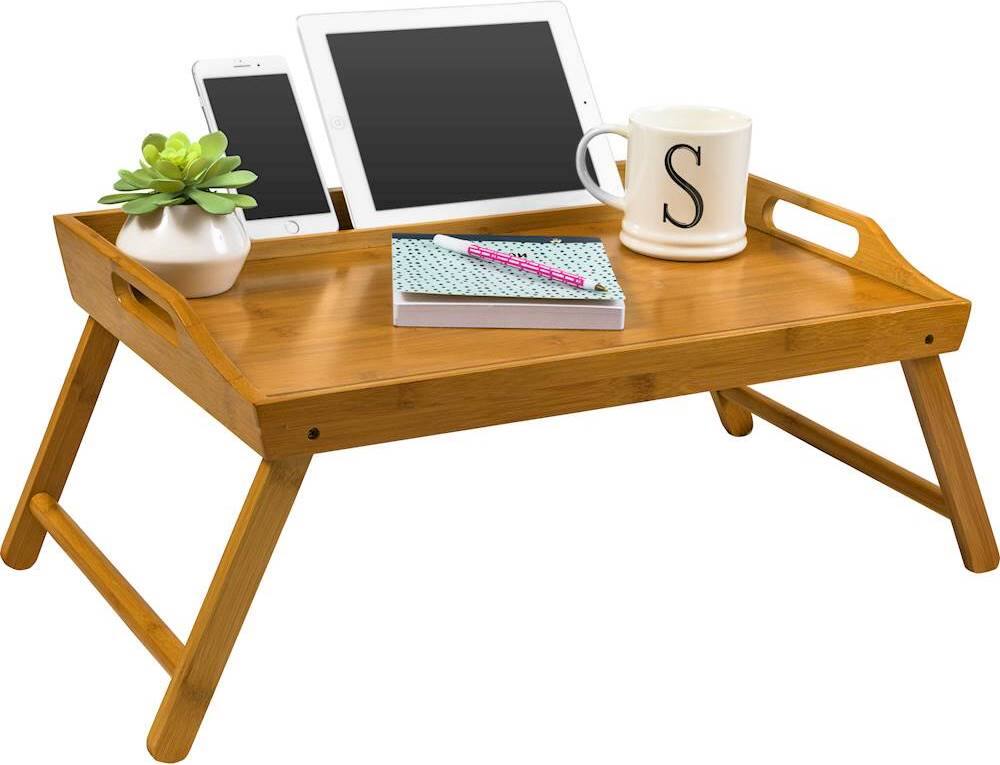 Alt View 15. LapGear - Bamboo Media Bed Tray for 17.3" Laptop or Tablet - Natural.