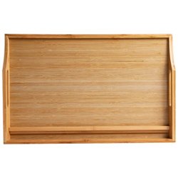 LapGear - Bamboo Media Bed Tray for 17.3" Laptop or Tablet - Natural - Front_Zoom
